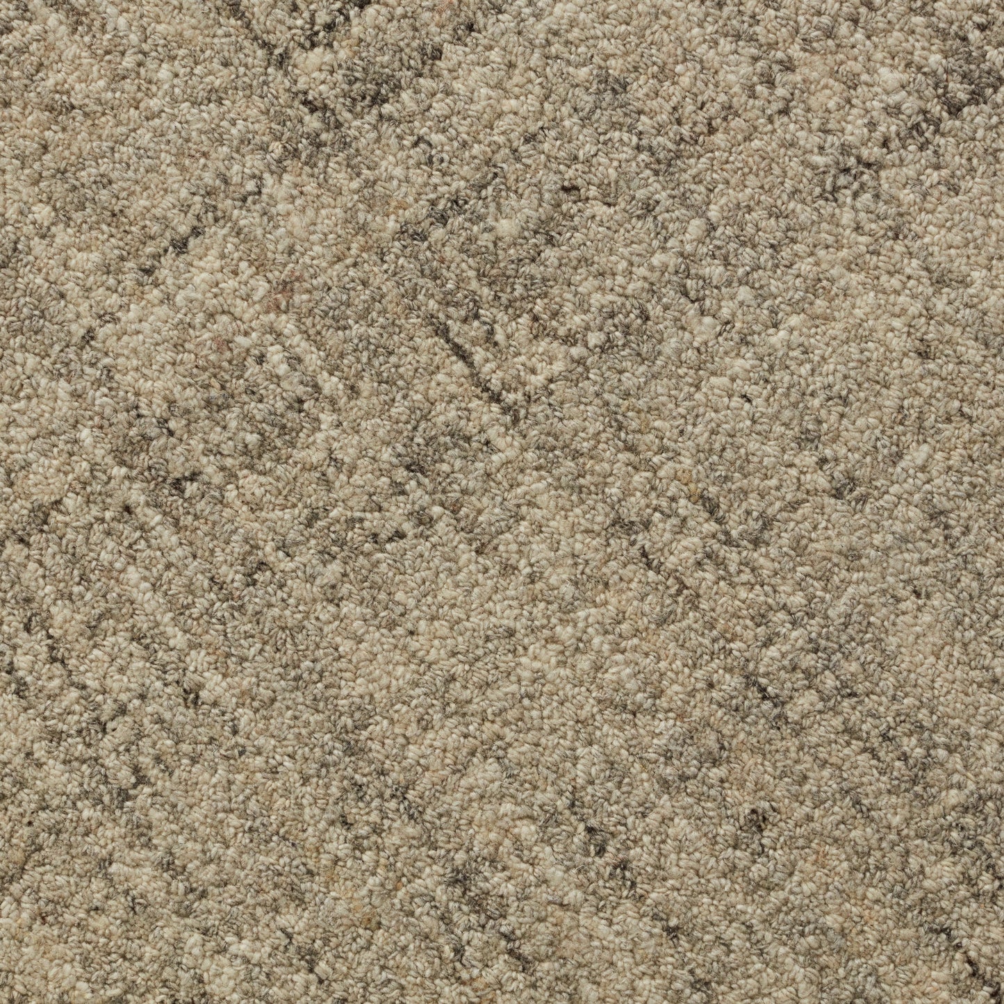 Closeup of Melville Marled Grey Wool Rug