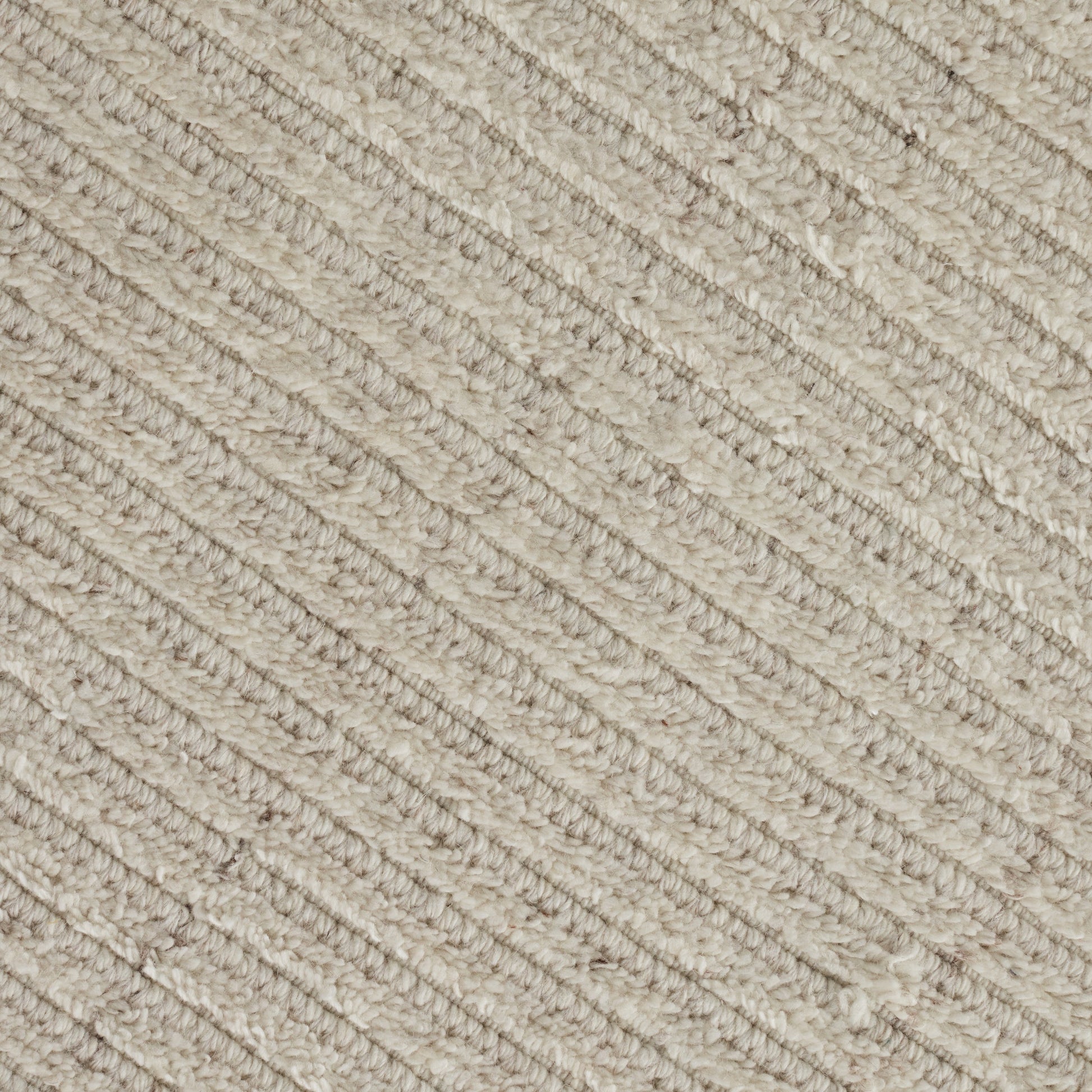 Closeup of Ames Ivory Wool Blend Rug