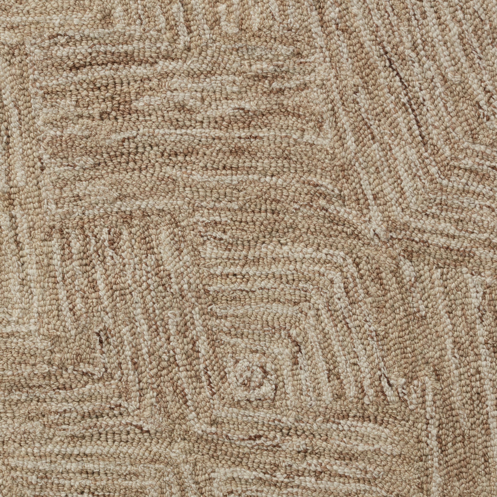 Closeup of Francine Sandstone Wool Rug