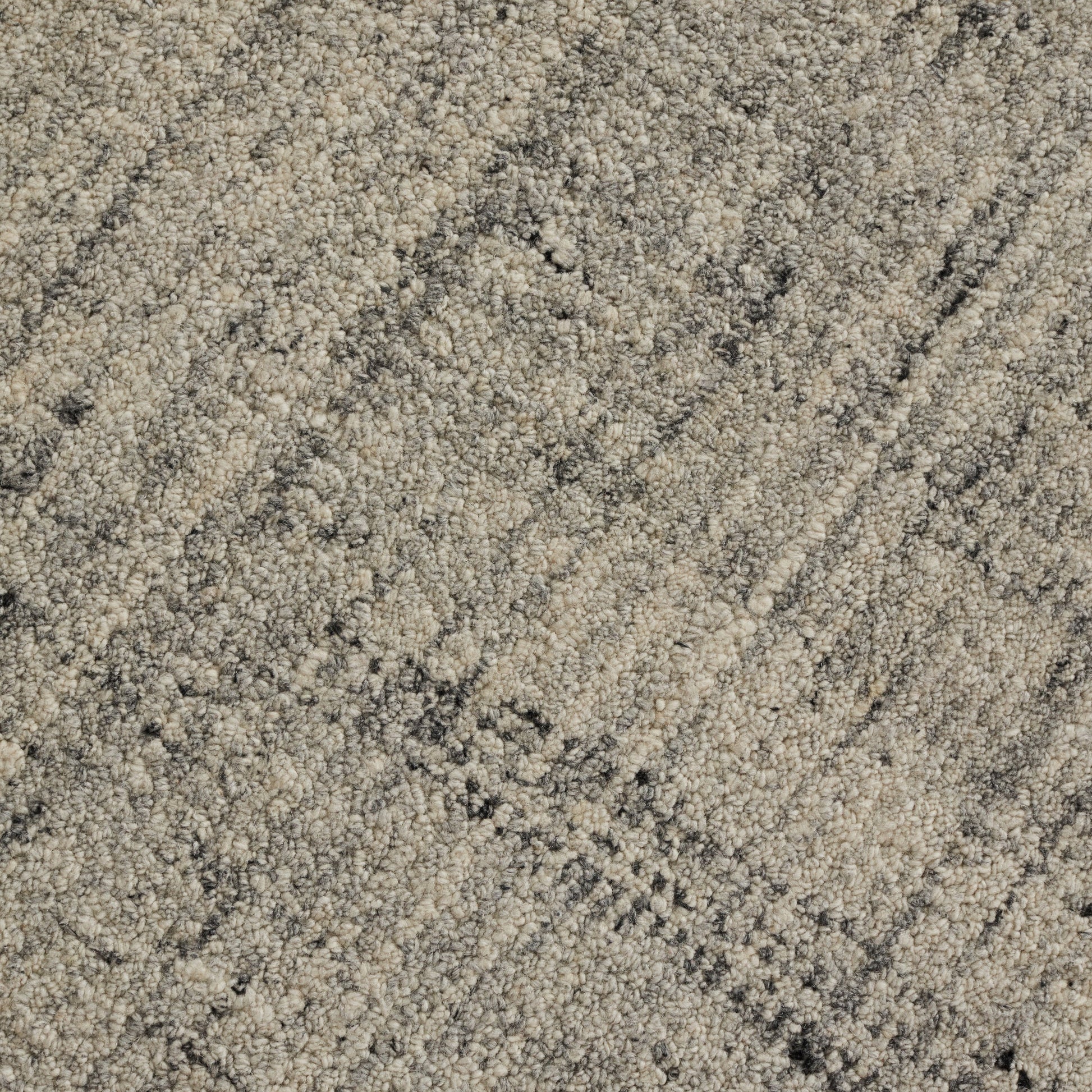 Closeup of Melville Silver Wool Rug