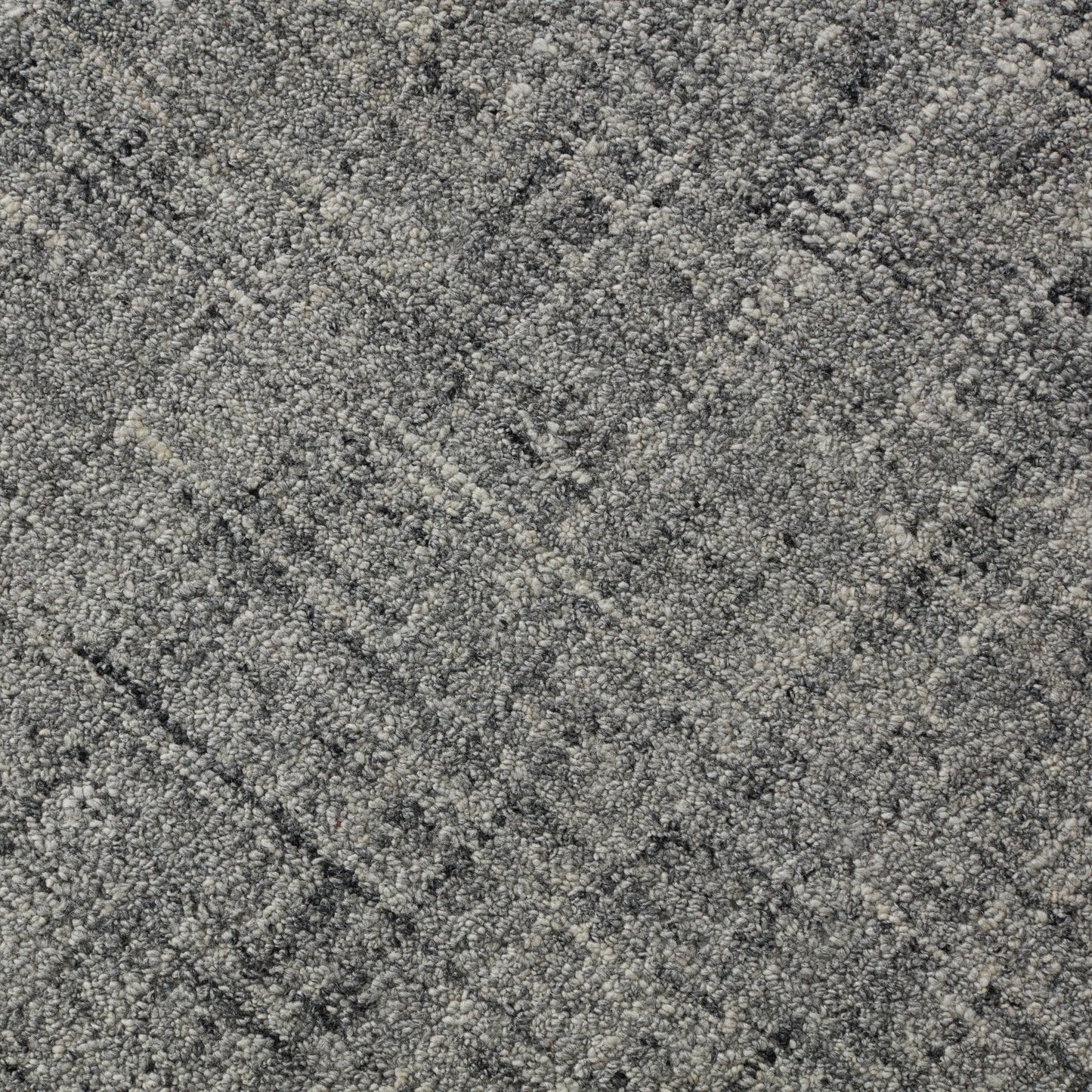 Closeup of Melville Steel Wool Rug