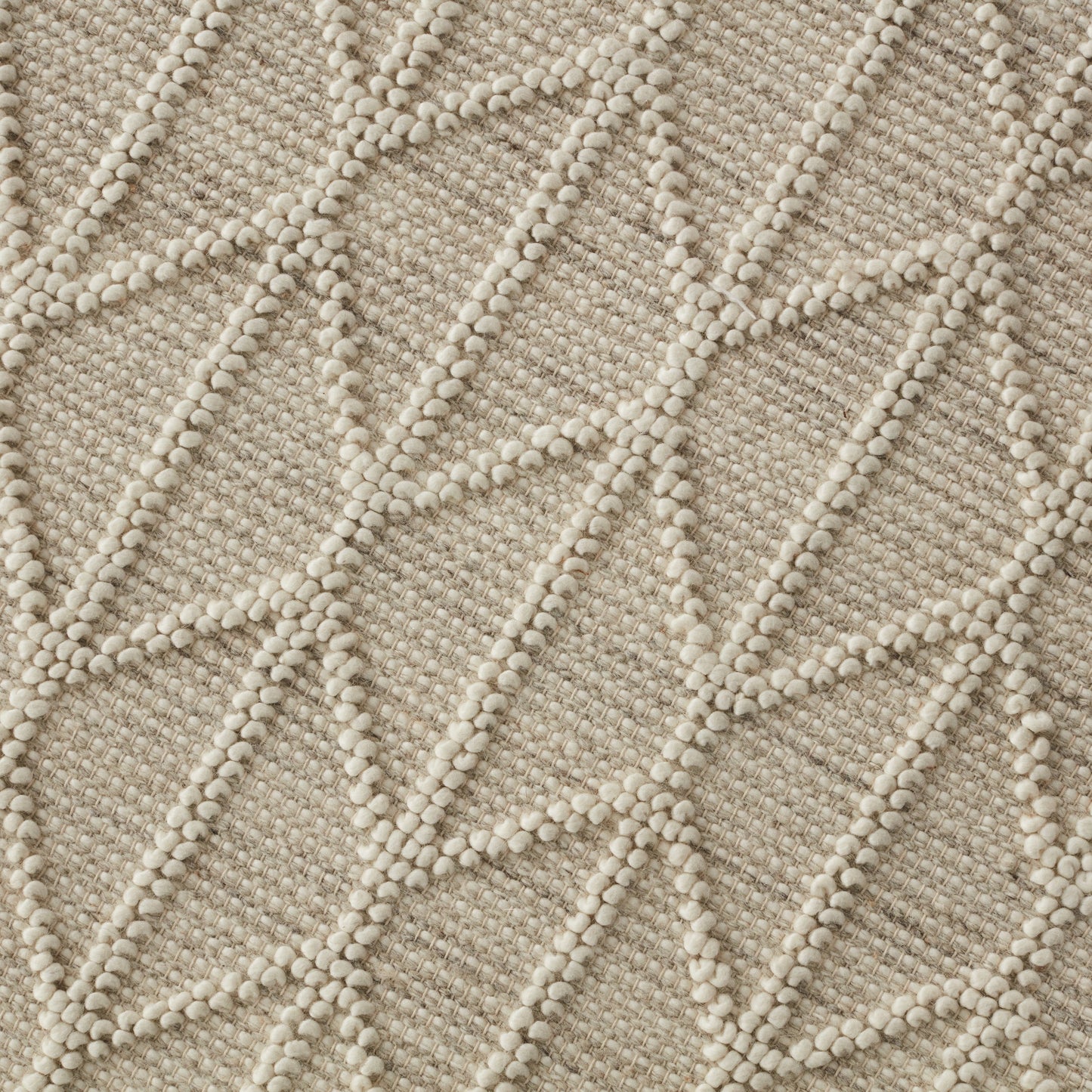 Closeup of Odessa Oatmeal Wool Blend Rug