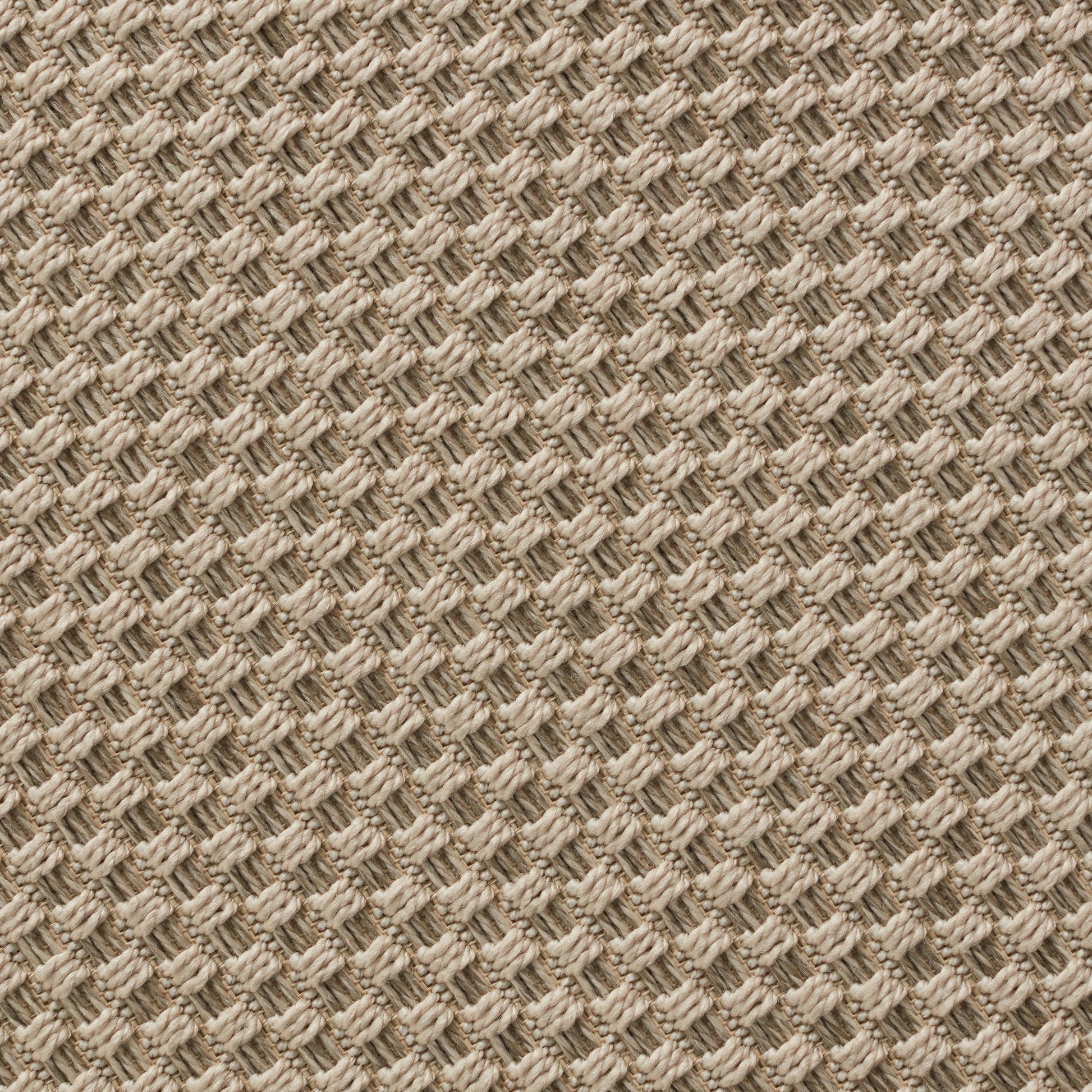 Closeup of Rufus Jane Warm Grey Outdoor Fibers Rug